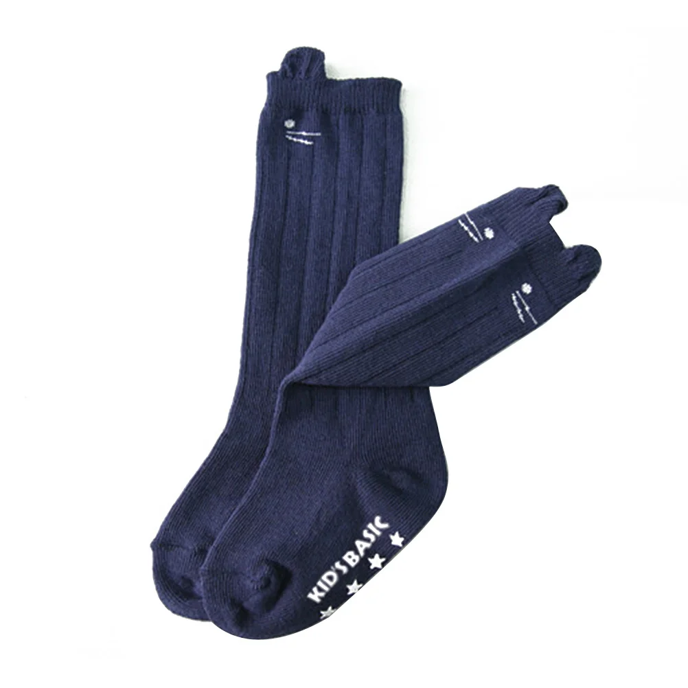 

Anti-Skid Knee High Socks For Kids Animal Print Cotton Stockings Non-Slip Bottom Breathable Warm Baby Legwear For 0-1
