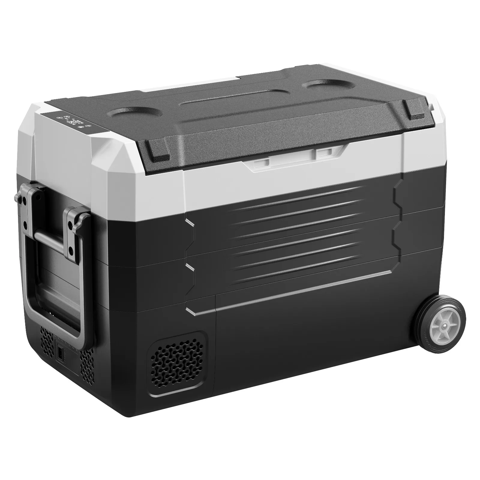 

37 QT Portable Car Fridge with Wheels & Dual Zone Cooling System