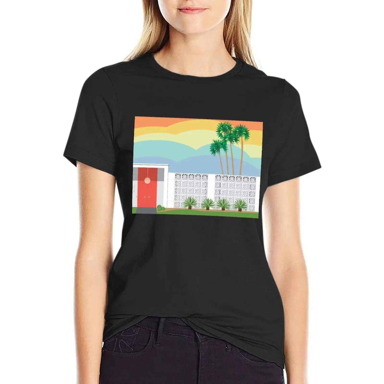

Palm Springs Dreaming T-Shirt customs design your own kawaii clothes tops funnys funny t shirts for Women