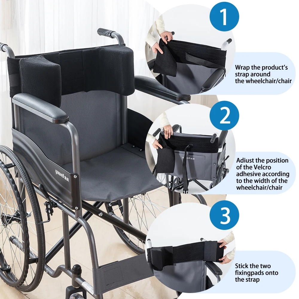 Wheelchair Side Support Pad，Adjustable Side Plate Support Device，Suitable for Wheelchair, Lateral Foam Wedge for Elderly view 5