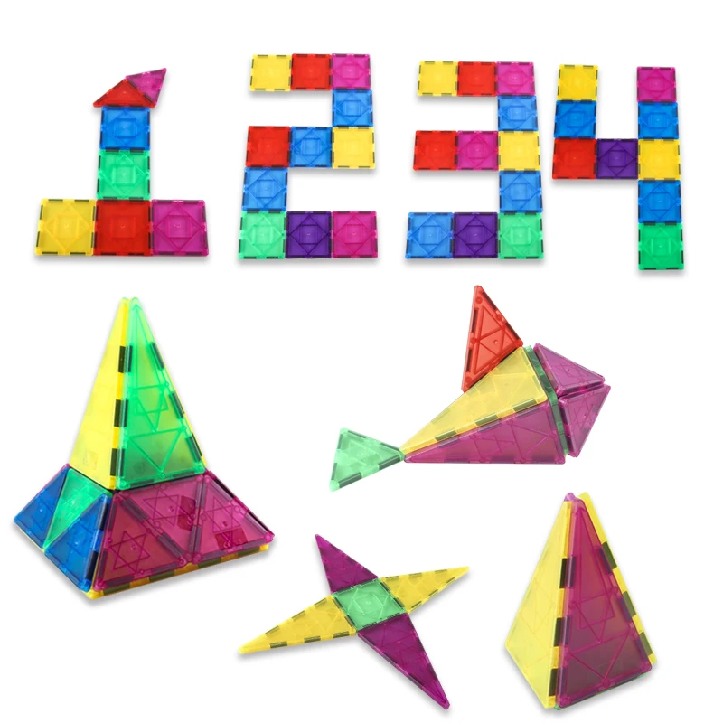 

Colorful 3D Design 32 Ceramic Tiles Creative Assembly Set Kid Aged 3 To 8 Magnetic Building Block Toy DIY Creative Birthday Gift