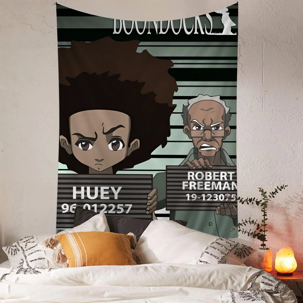 Huey Freeman Boondocks DIY Wall Tapestry Hanging Tarot Hippie Wall Rugs Dorm Home Decor