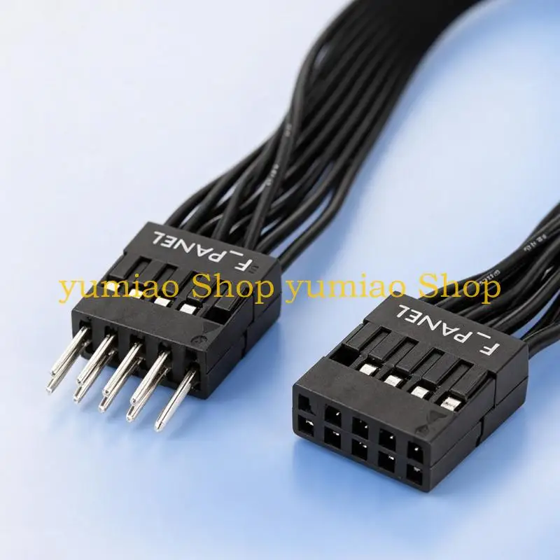 587B Flat 9-Pin F_PANEL Extension Cable for Desktop Repair Work