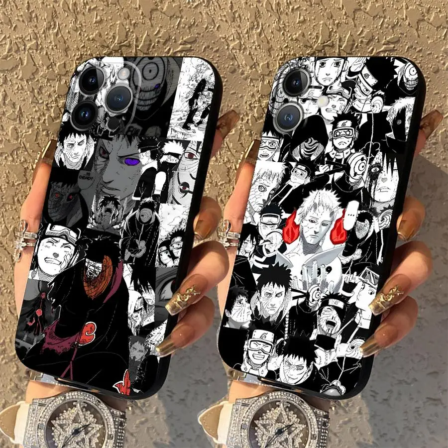 Weiche Rückseite Handyhülle für iPhone 13 Mini 17 16 Pro Max SE 17Air 12 14 X XS XR 7 8 11 15 Plus Uchiha Obito Anime