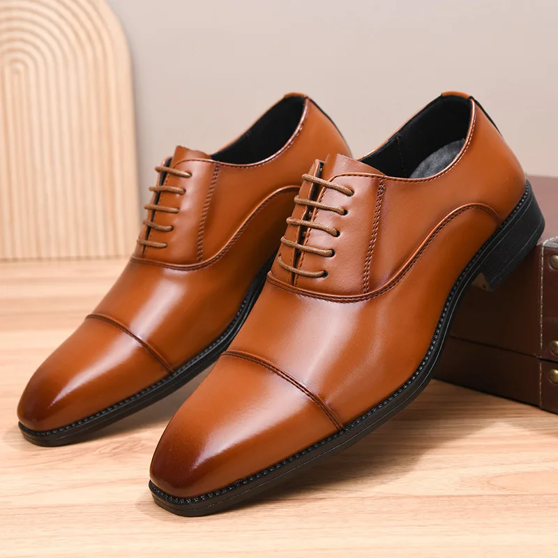 

Wedding Shoes Autumn Leather Shoes Men Breathable Business Dress Men Shoes