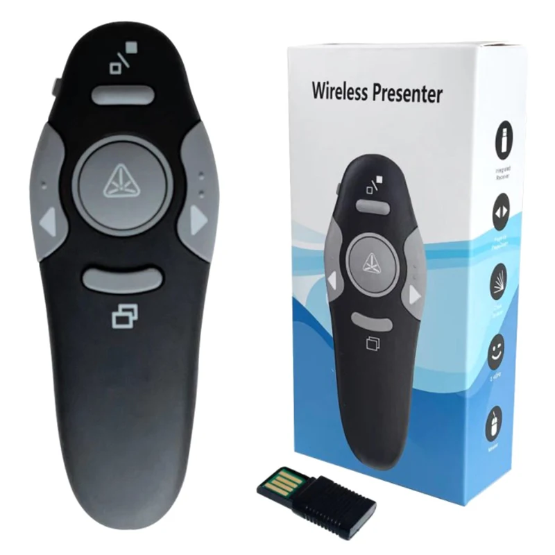 1PC 2.4GHz Wireless USB Powerpoint presentazione PPT Flip Pen Pointer Clicker Presenter con telecomando a luce rossa per insegnante