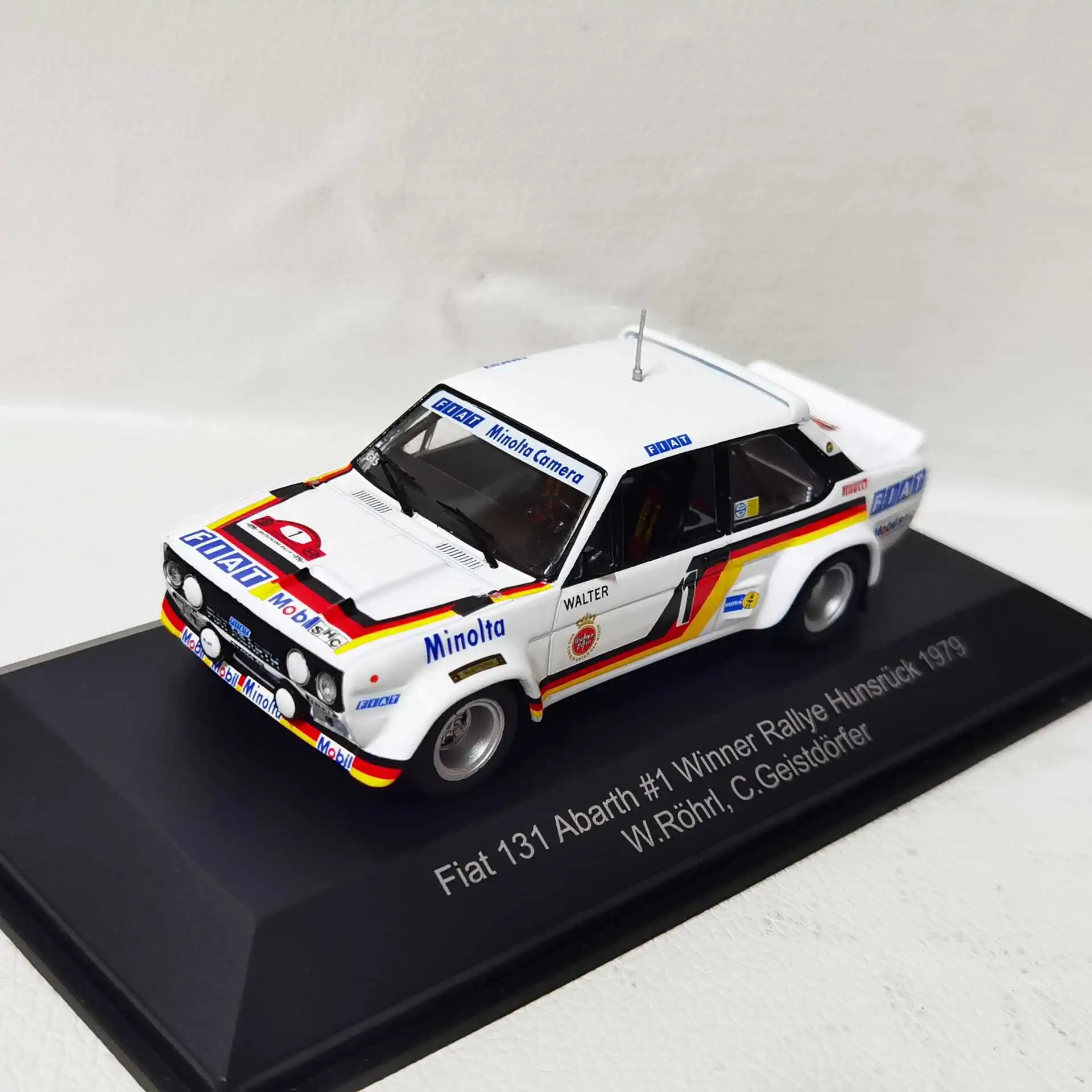 Diecast CMR 1/43 Scale FIAT 131 ABARTH #1 1979 Rally Car Alloy Car Model Collectible Toy Gift Souvenir Display Ornament