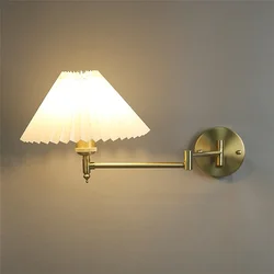 LED Folding Wall Lamps Nordic Adjustable Long Arm Rotating Rocker Wall Lamp Bedroom Bedside Lamp Hotel Stair Study Reading Light