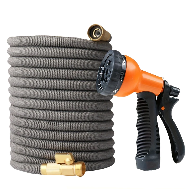 25-125 Foot Expandable Garden Hose, Lightweight, High-Pressure Water Gun, Multi-Mode, Used For Lawn Watering And RV Cleaning