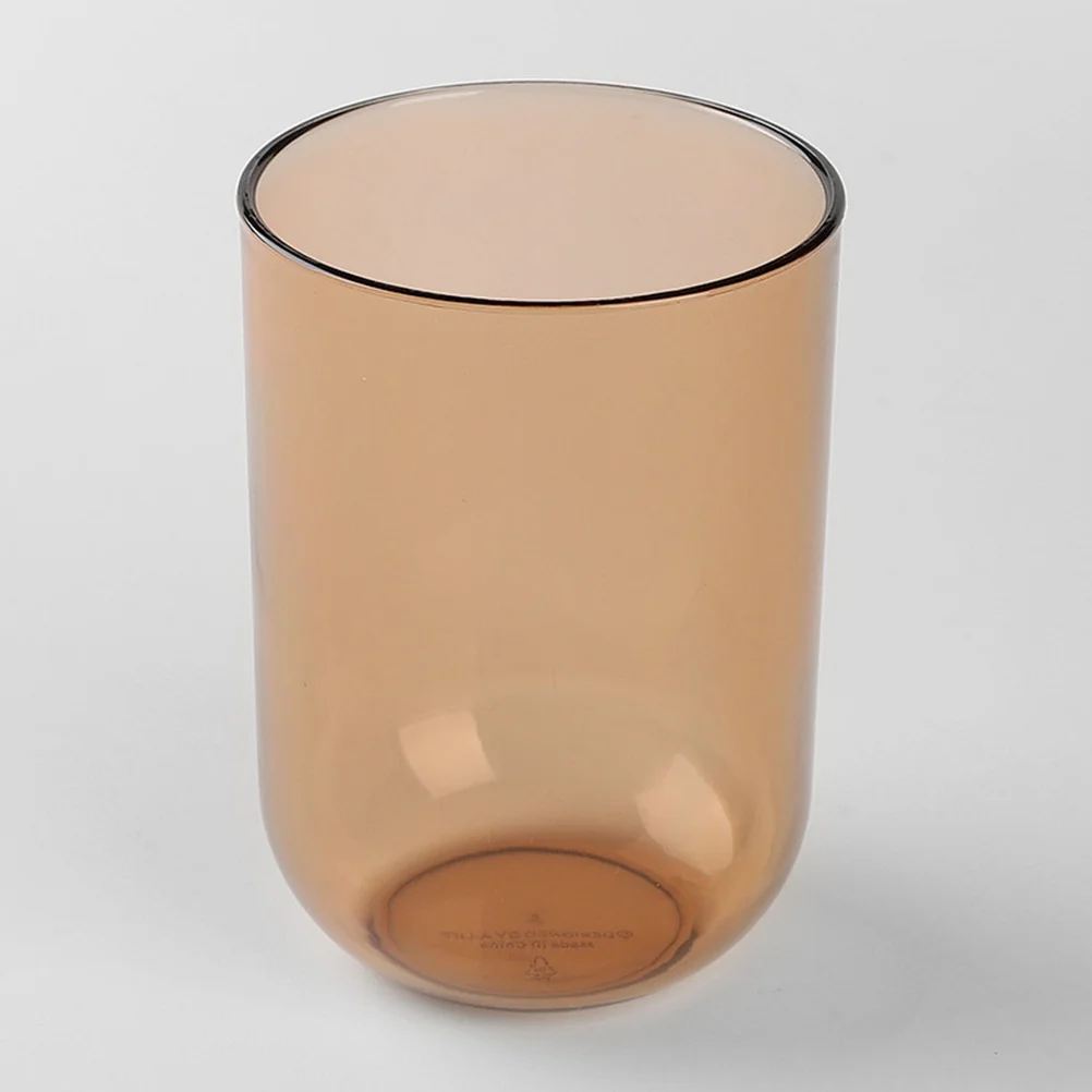 

2Pcs Gargle Mugs Transparent Plastic Tooth Brushing Cups Lightweight Safe Drinking Mugs for Home Travel Use Random Color