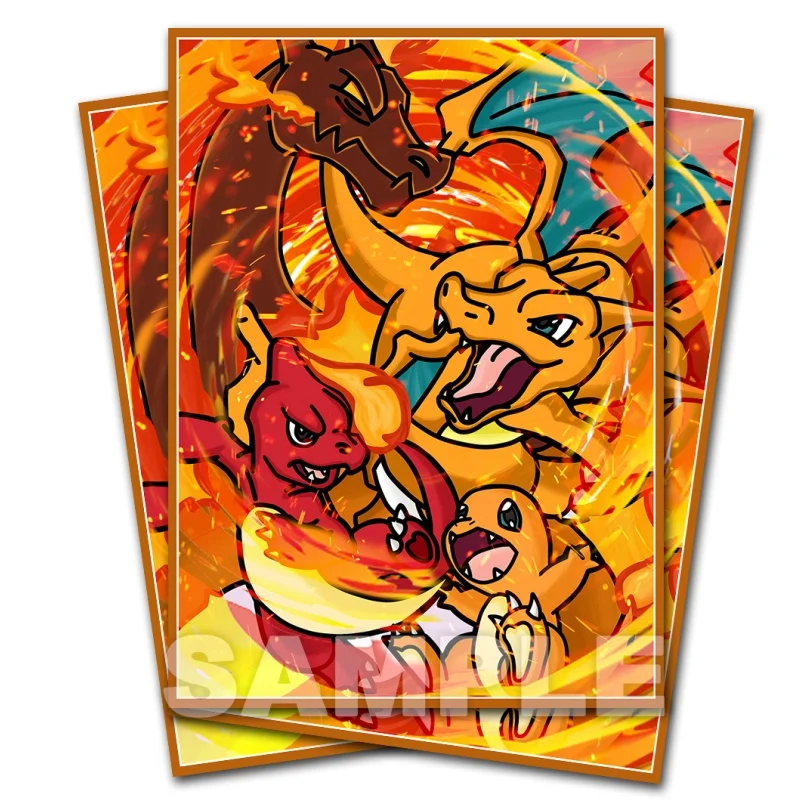 Charizard 60 Sheets Card Holder Gengar Umbreon Sylveon Ptcg Diy Protective Flash Sleeve Action Toy Figures Anime Game Collection