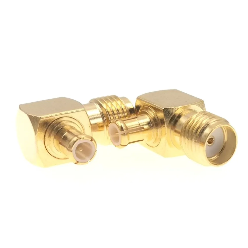 ADAPTER SMA Female to MCX Male Right Angle Gold Plated 1PC