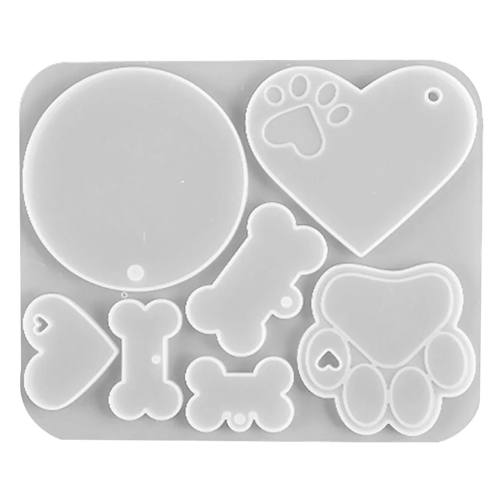 

Pet Tag Silicone Mold Bone Shape Diy Craft Making Reusable Flexible Epoxy Casting Mold For Dog Tags Pendant Decor Jewelry