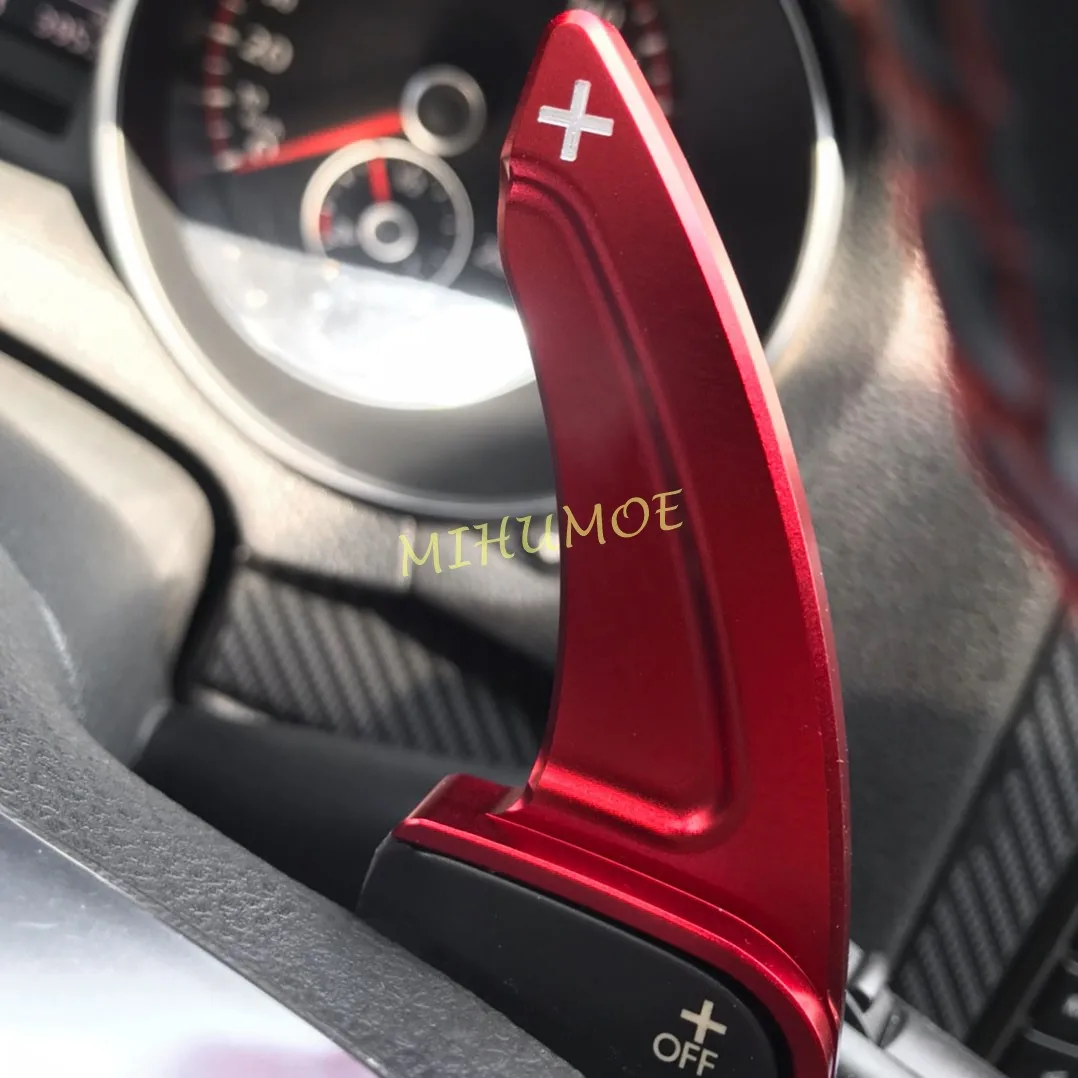 Aluminum Interior Steering Wheel Gear Shift Paddle Shifter Extension For VW Golf MK6 Polo GTI R Tiguan Touareg Eos Passat B7 Red