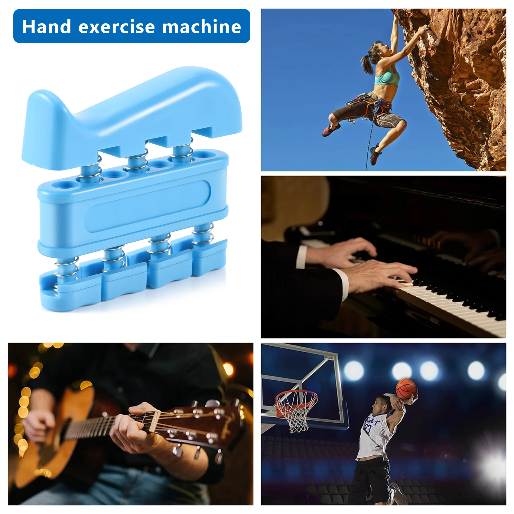 AA79 New Hand Gripper Muscle Recovery Rehabilitation Finger Muscle Grip Strength Training Gym Tool Arm Piano Exerciser