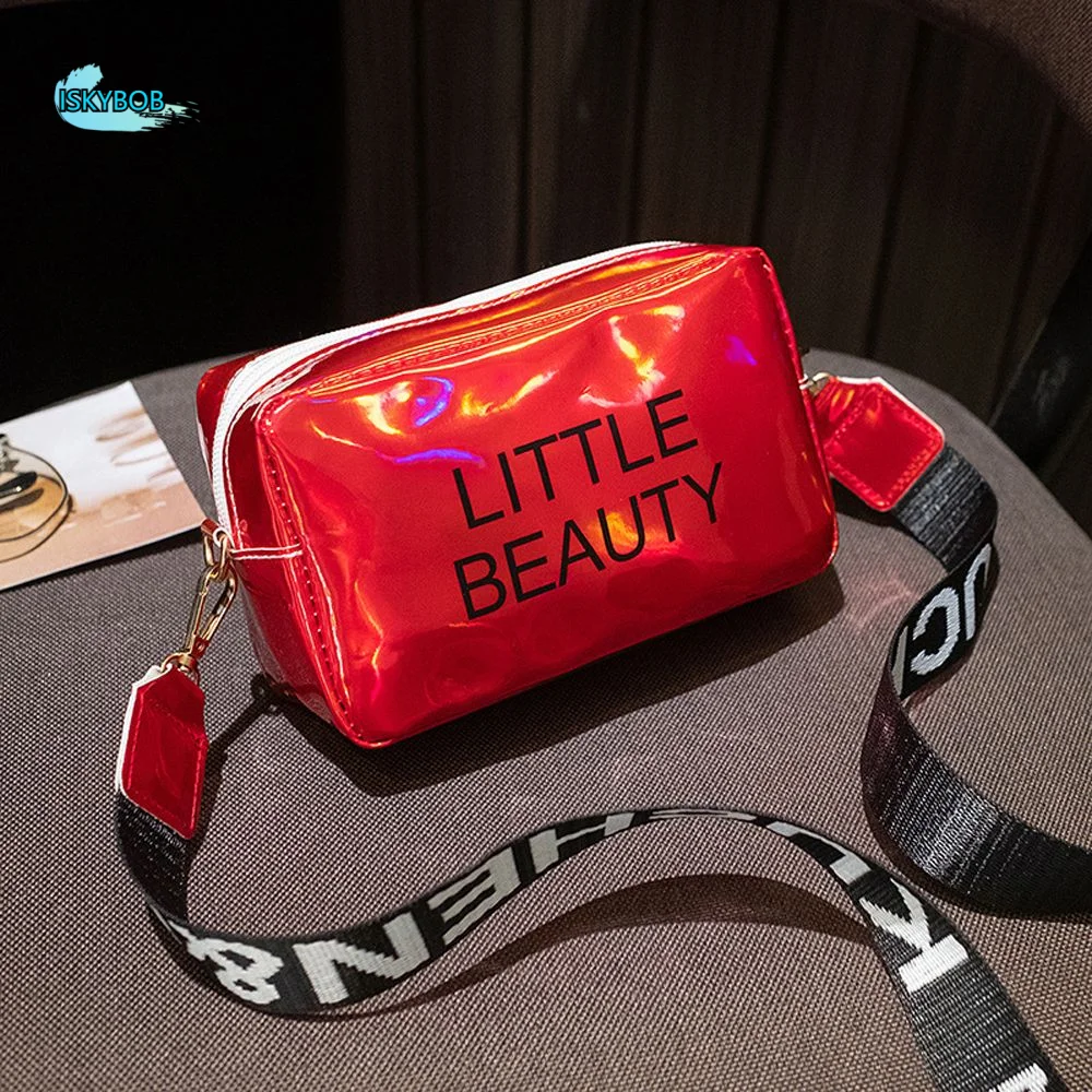 

Candy Color Small Letter PVC Laser Crossbody Bag Women Messenger Bag Square Bag Handbag Korean Style Bag