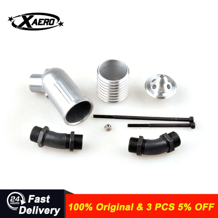 

4-Stroke RC Engine Exhaust Pipe Tuned Muffler for 50-120cc Nitro/Gas Airplanes Aluminum Silence System