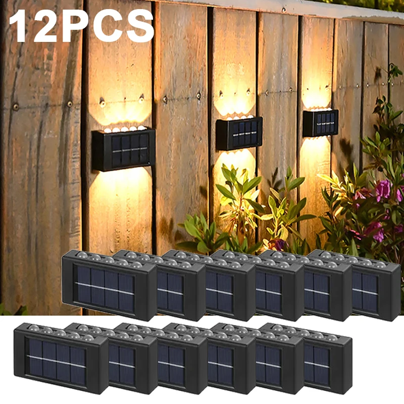 Solar Wall Lamp Outdoor Waterproof Led Solar Light Up And Down Luminous Lighting For Garden Balcony Street Decor Wall Lights