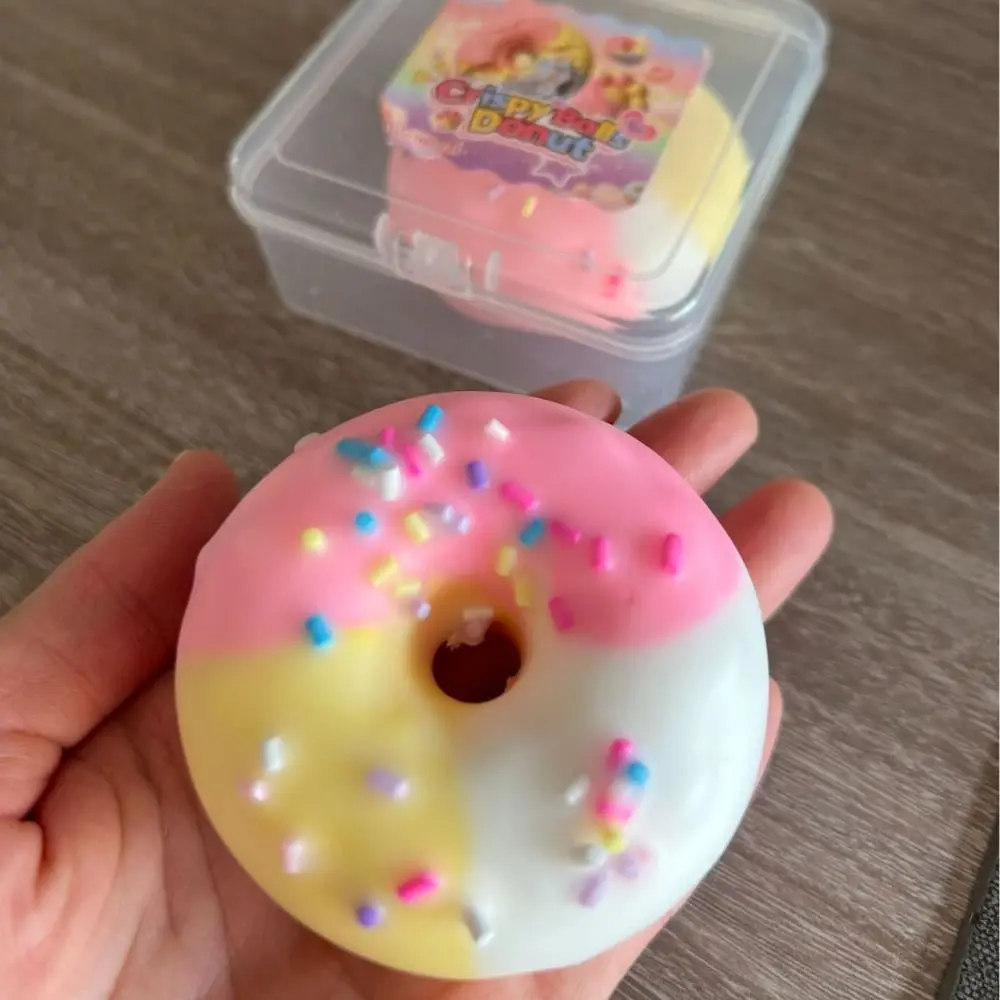 Donut Wax Cracking Squeeze Cat Paw Satisfying Sound Crunch Squishy Non-bounce Handmade Crispy Feel Squishy Student Prize