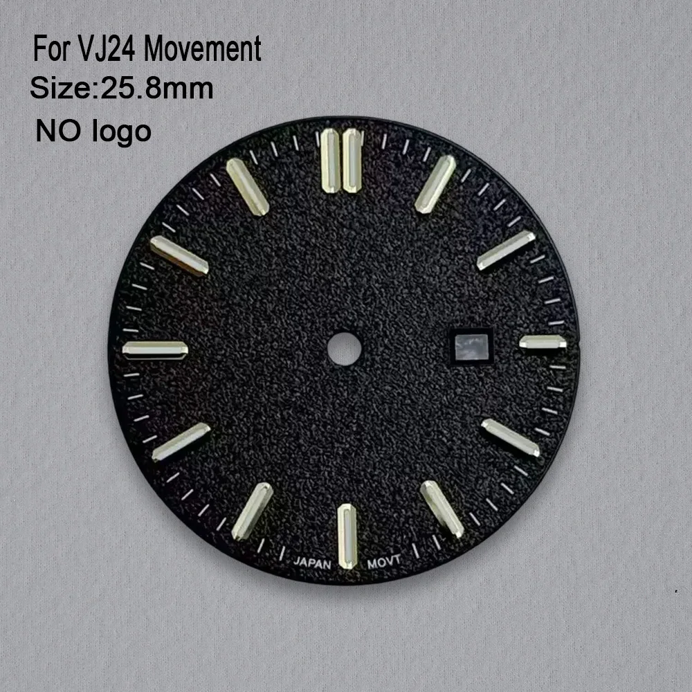 No Logo 25.8mm Women  Dial For VJ24 Movement High-Quality Custom Logo Watch Dials Hands Case Accessories Repair Tools