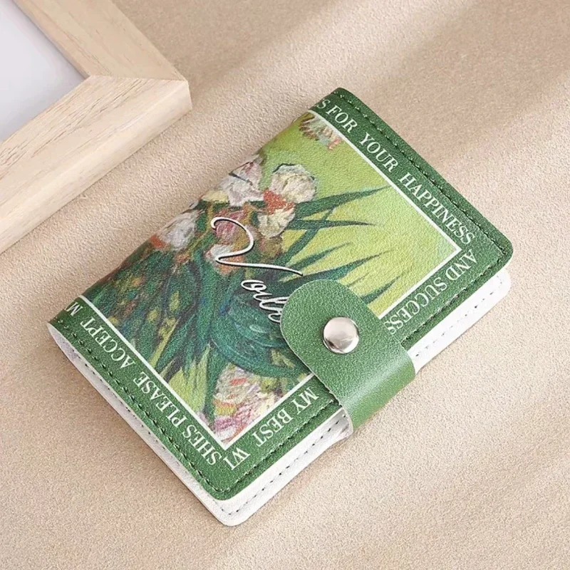 Creative 20 Card Pockets PU Leather Mini Wallets RFID Blocking ID Card Holder Laminated Concealed Pull-out Business Card Case