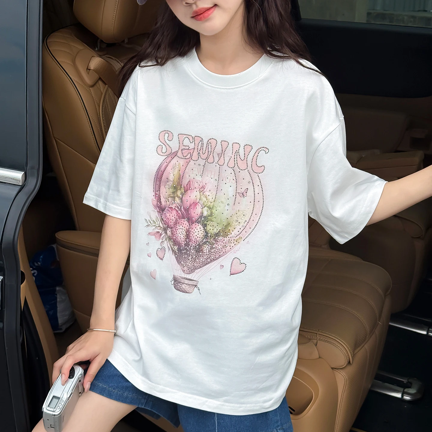 Girls' summer clothes short sleeved T-shirt girls' big style super stylish, summer thin loose and versatile children's T-shirt