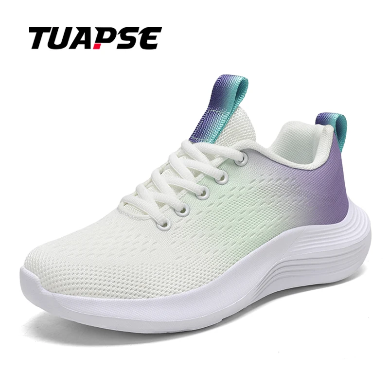 

TUAPSE Flying Weave Women's Shoes Spring Summer Mesh Breathable Comfortable Soft Light MD Sole Casual Sneakers
