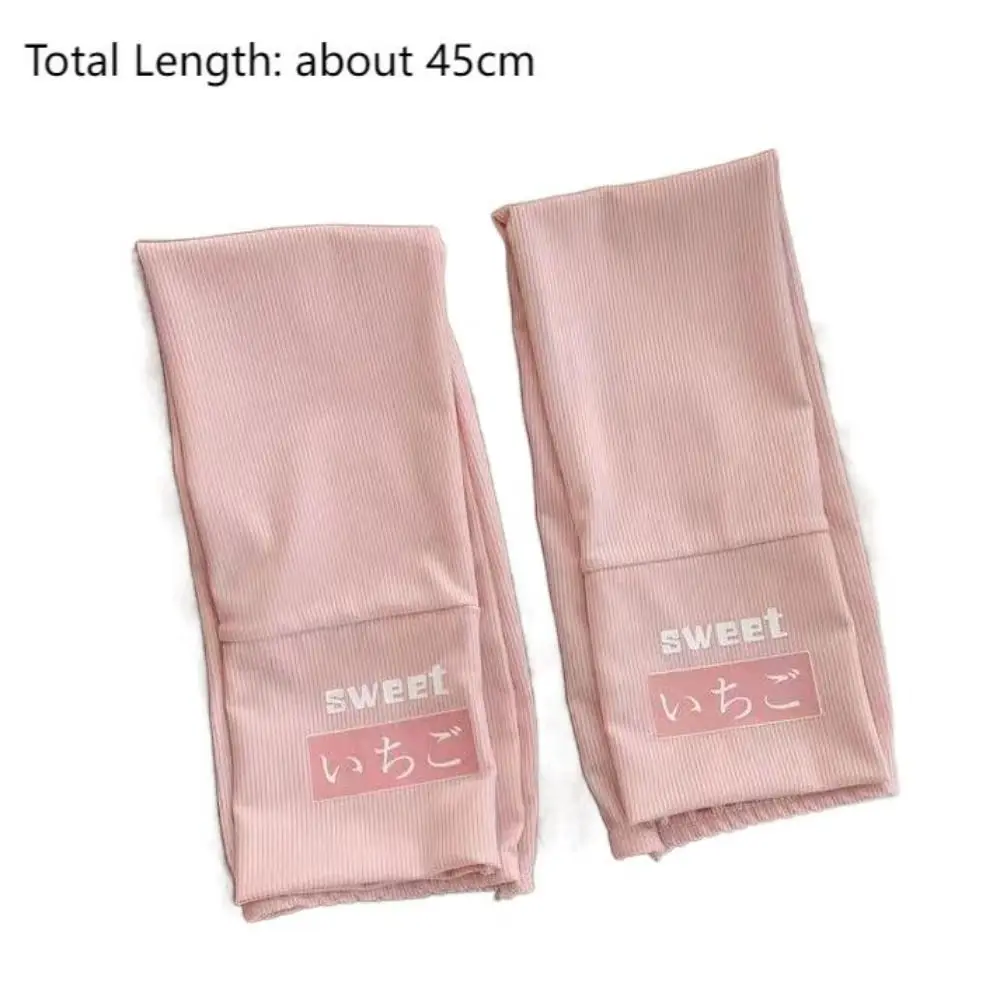 Thin Arm Sleeves New Ice Silk Touch Screen Half Finger Sleeves UV Protection Sunscreen Gloves Sports