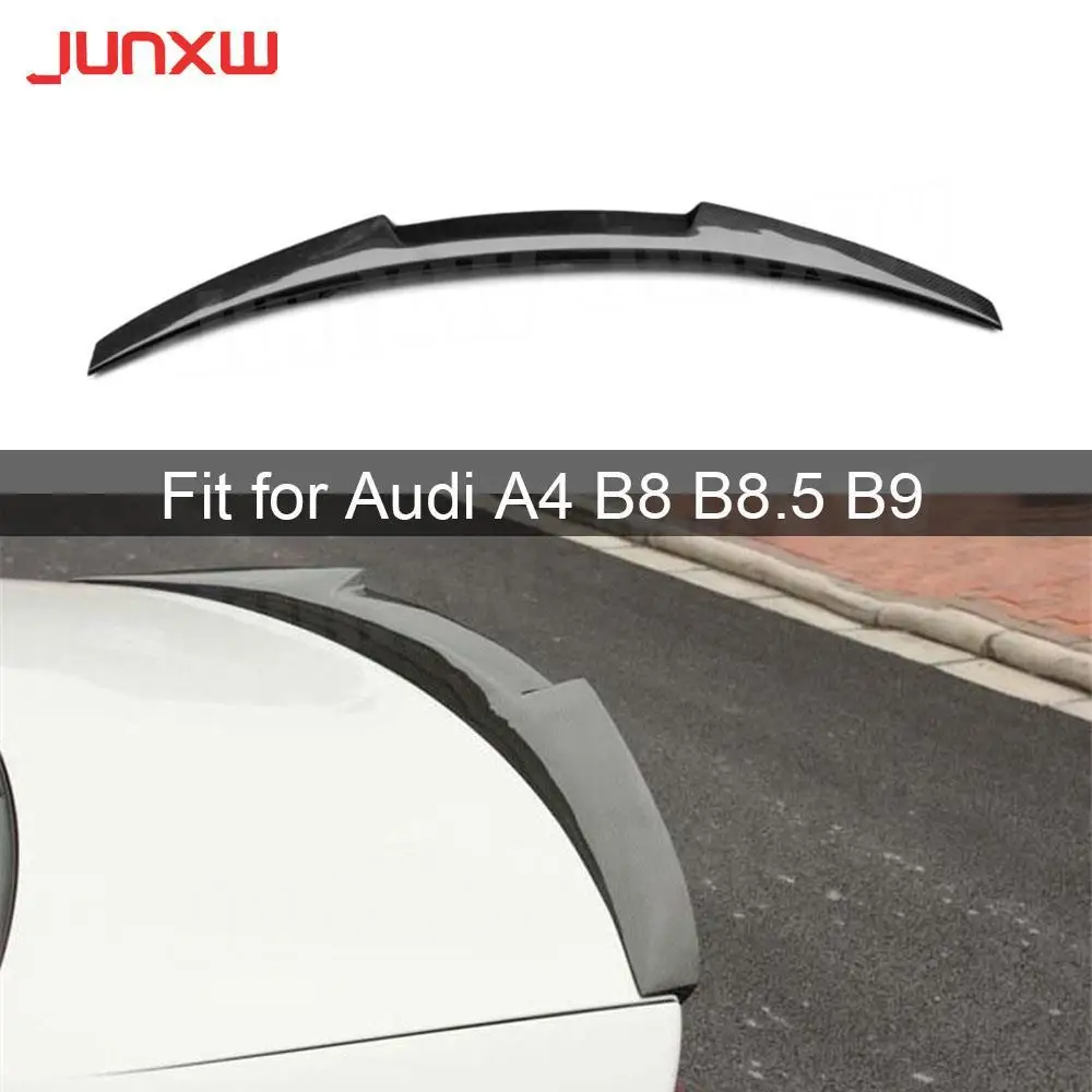 

Carbon Fiber FRP Rear Spoiler Boot Duck Wings for Audi A4 B8 B8.5 B9 Sedan 2009 - 2018 M4 Style Car Rear Spoiler