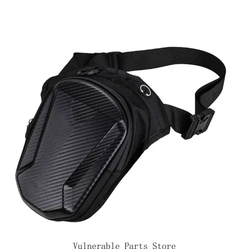 Motorcycle Leg Bag Hard Shell Utility with Adjustable Strap, Woven Fabric Thigh for Daily Carry, Phone, Keys, Cards,