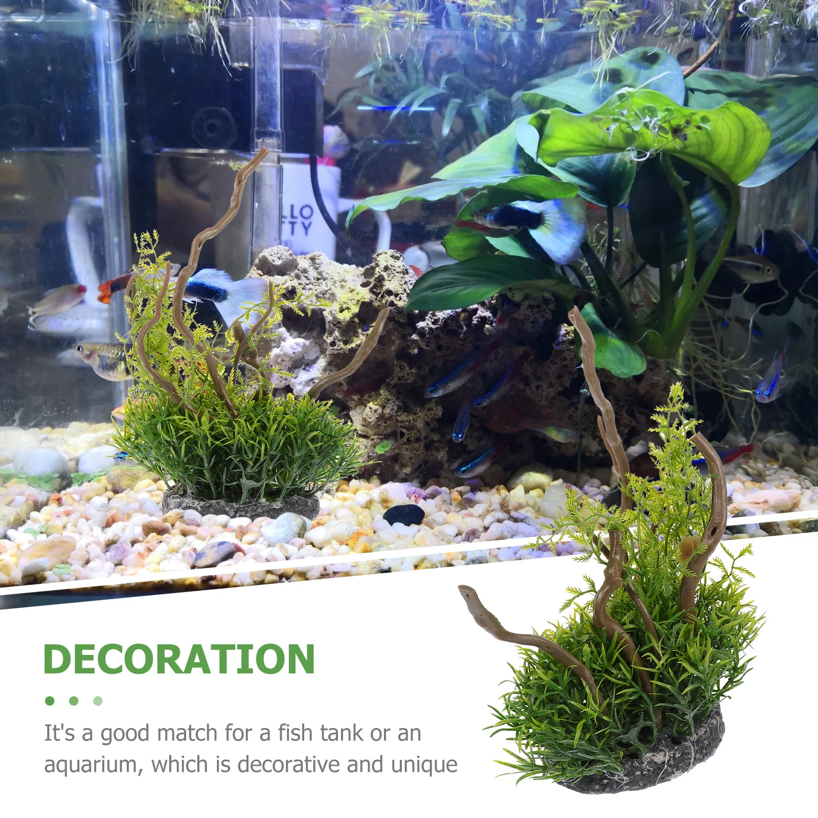 

1Pcs Artificial Water Plant Simulation Fish Tank Decor Lifelike Aquarium Landscape Ornament Fish Tank Ornament