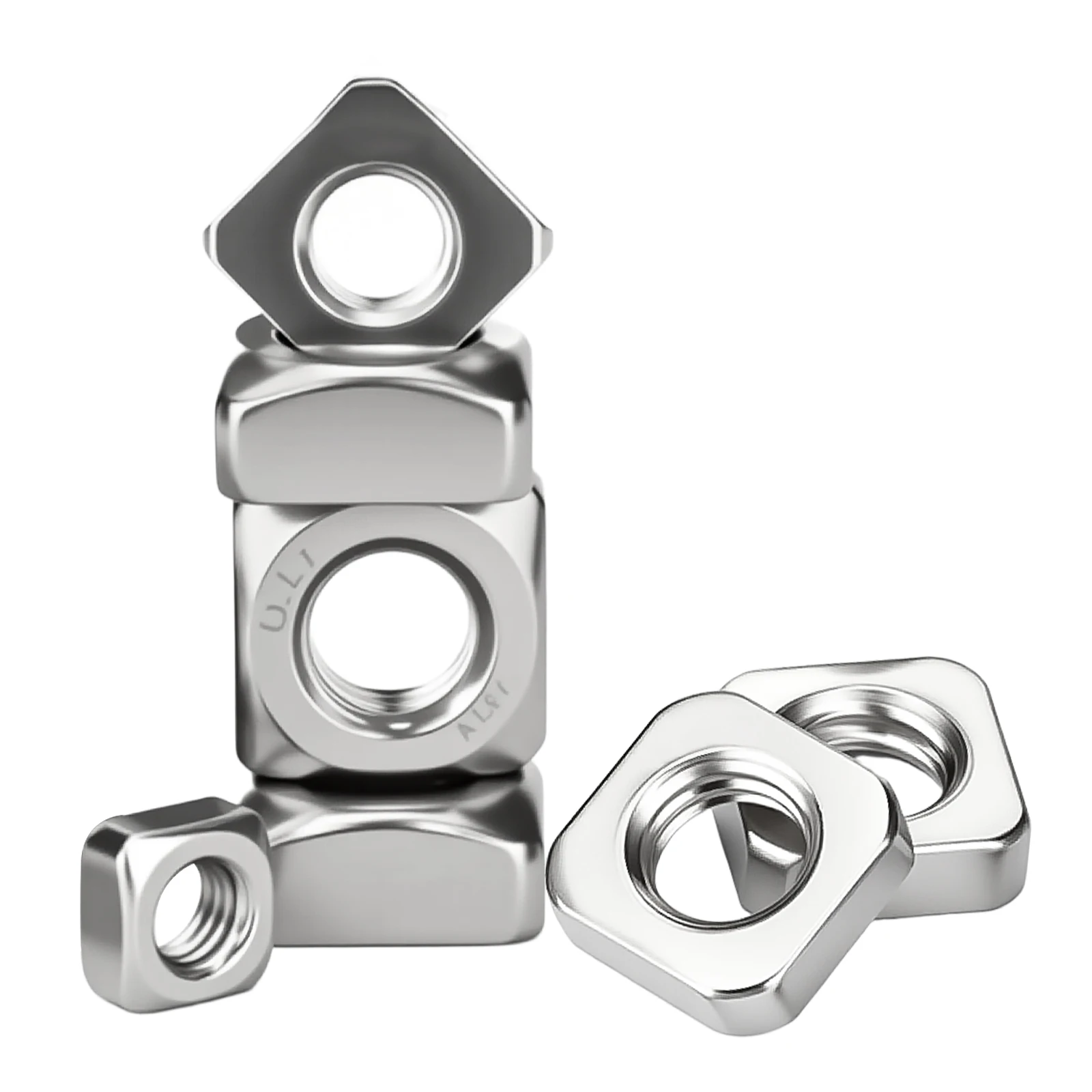 DIN562 THIN Nut M3 M4 M5 M6 M8 M10 M12  A2 STAINLESS STEEL SQUARE THIN NUTS 5-50pcs image 4
