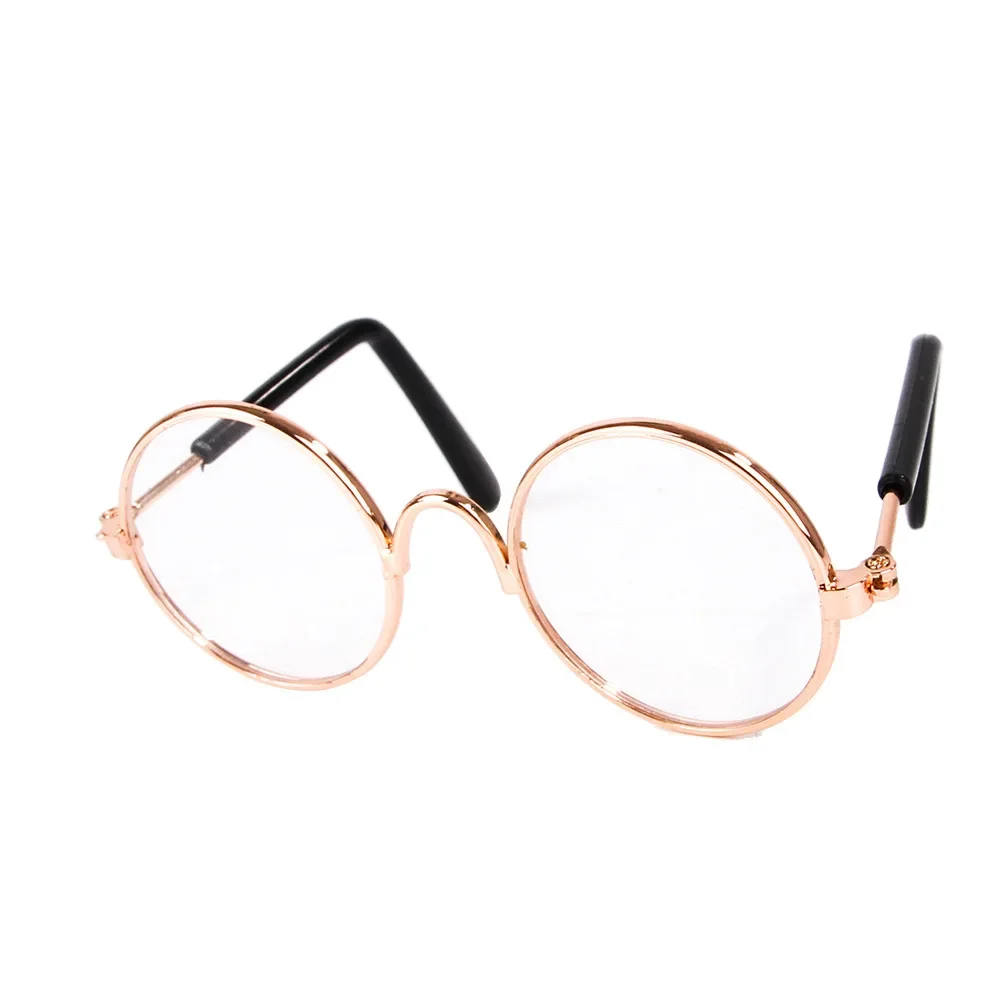 Cute Vintage Round Cat Sunglasses Dog Kitten Cat Accessories for Small Dogs Pet Products Reflection Eyewear Glasses Photos Props