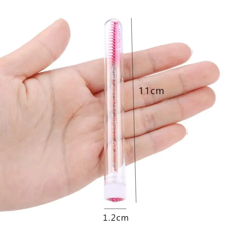 1200Pcs Hot  Selling New Product Tube Eyelashes Brush Products With Diamond Eyelashes Crystal Rod Portable Makeup Brush