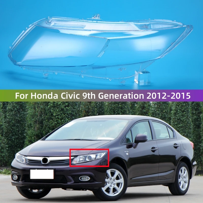 

For Honda Civic 9Th Generation 2012 2013 2014 2015 Car Accsesories Transparent PC Material Headlight Cover