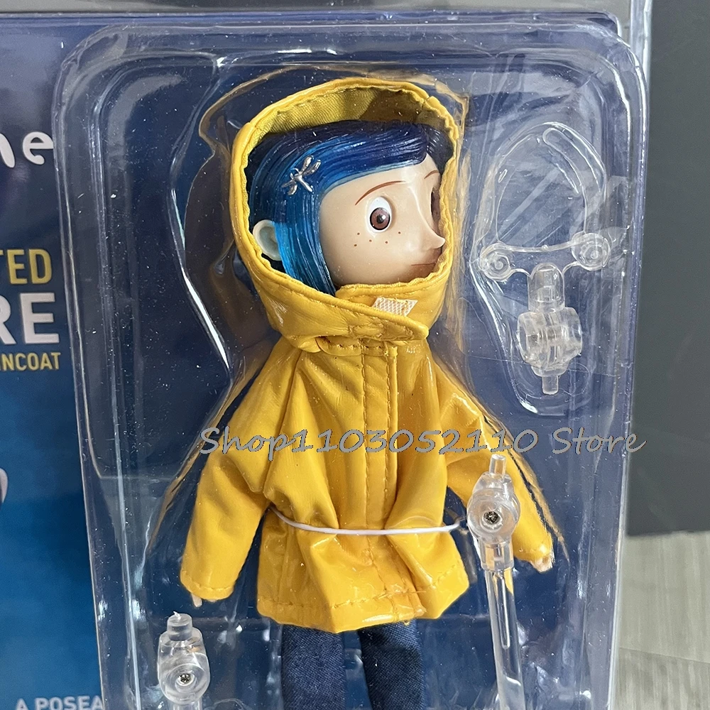 Coraline Doll Articulated Figure Anime Raincoat Sweater In Striped Shirt Toy LA Girl Decoration Model Bithday Gifts view 4