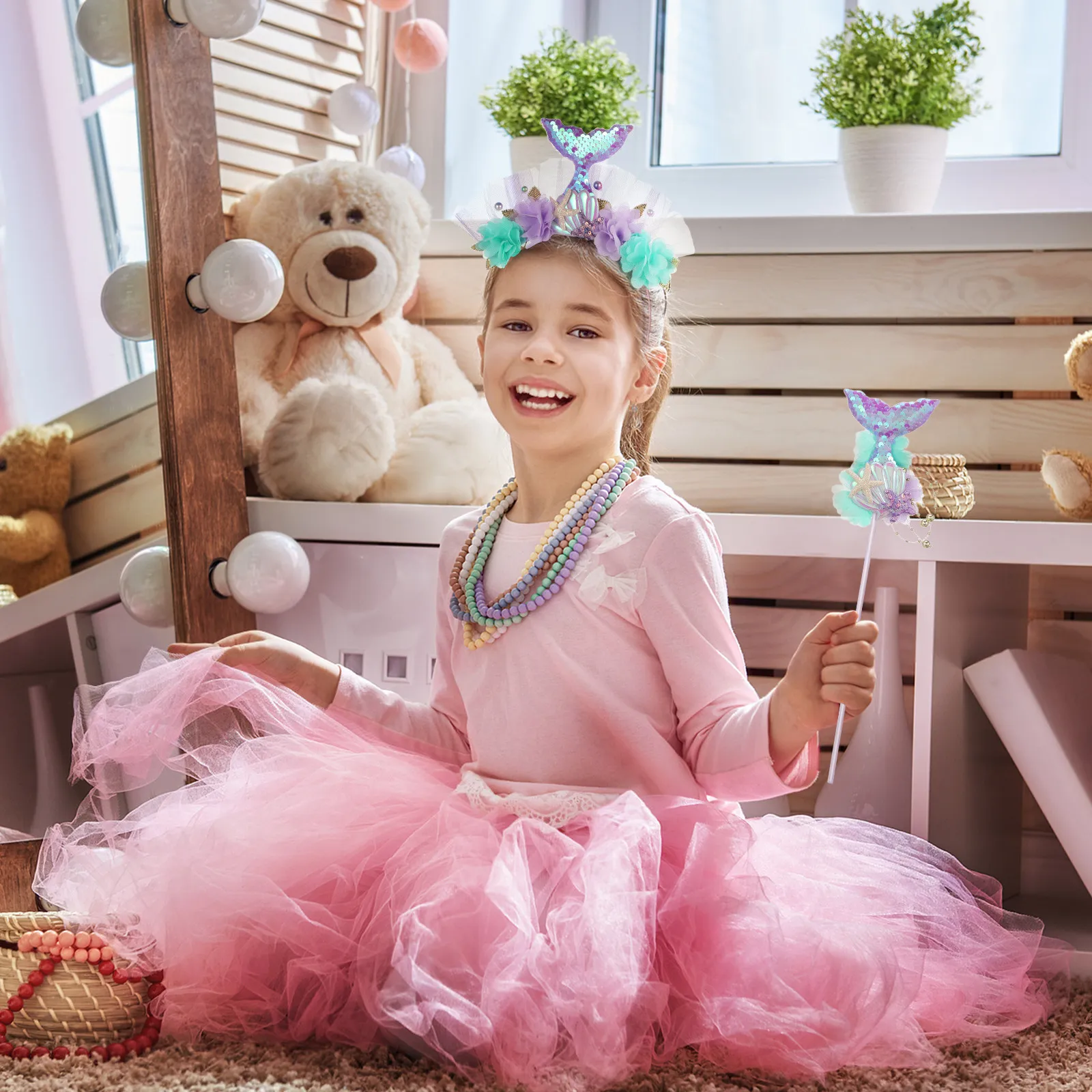 

Cosplay Costume Wand Accessory Mermaid Headband Decorative Fairy Prop