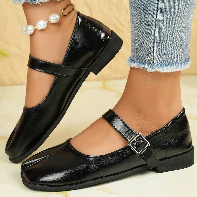 أحذية ماري جين الجديدة ذات الحزام الواحد هي حذاء فردي نسائي ريترو وتنحيف مع نعل ناعم وفتحة ضحلة #5