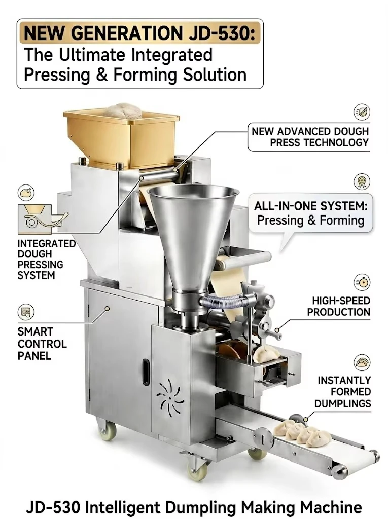 20000pcs Per Hour Electric Automatic Multi-Purpose Dumpling Machine for Restaurant Use Integrated Dough Pressing Samosa Ravioli