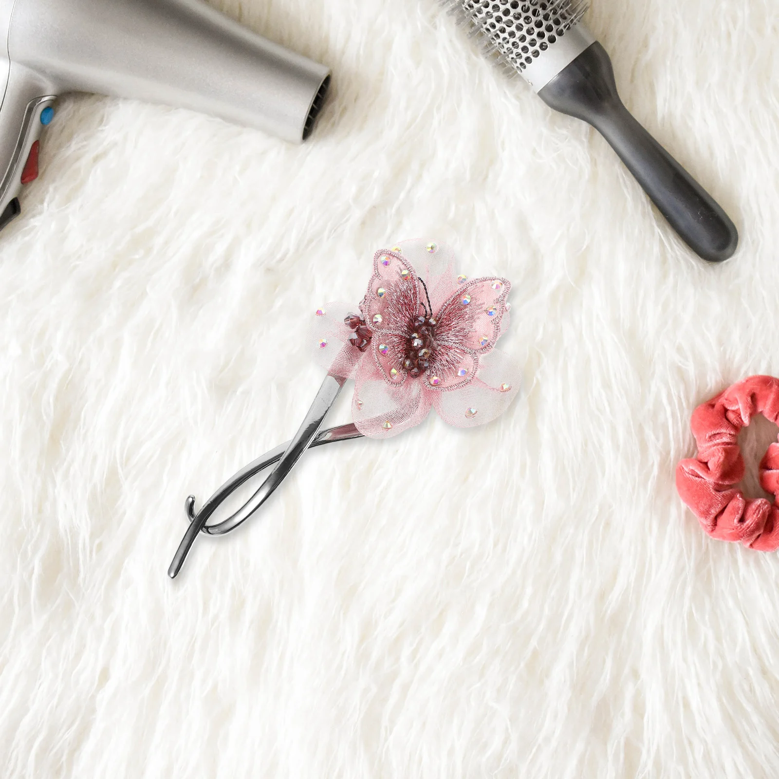 

Bow Hairpin Decorative Clips for Thick Hair Women Hanfu Accessories Ponytail French Barrette Hair Clasp Twist Pin