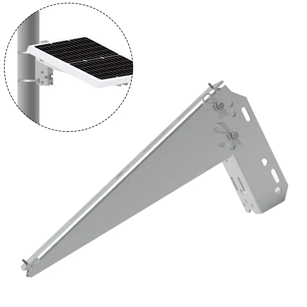 PV Bracket DIY Friendly Aluminum Solar Panel Pole Mount 30° Angle for Maximum Efficiency – Simple Module Clamp