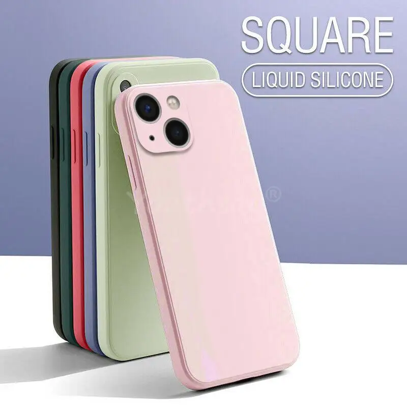 For iPhone 14 Case Silicone Original Capa For iPhone 15 14 13 12 11 Pro Max XS X XR 7 8 Plus Cover TPU Protector Rubber Bumper