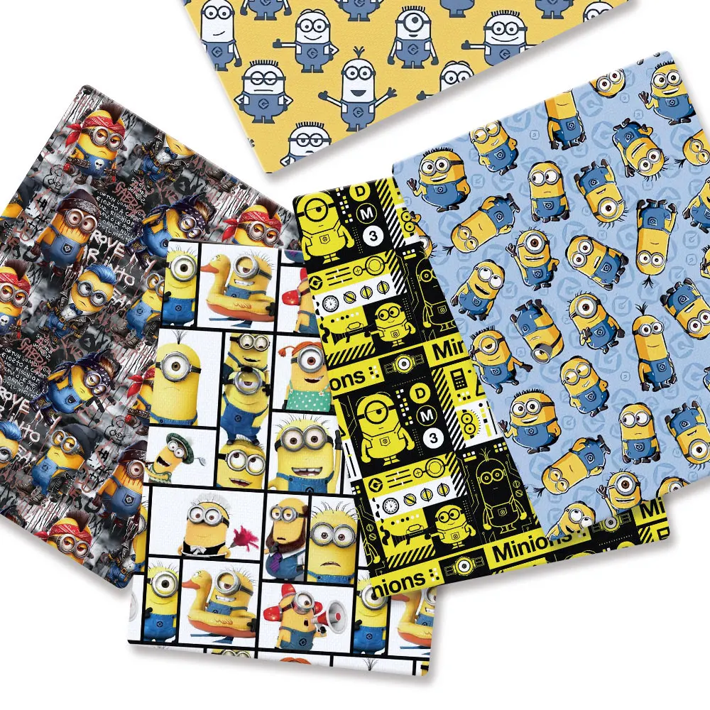 BEAST KINGDOM minions Cartoon cotton fabric Patchwork Tissue Kid Home Textile Sewing Doll Dress Curtain Polyester cotton Fabric