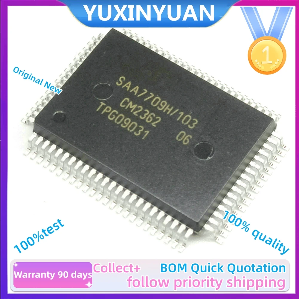 NEW 1PCS SAA7709H/103 SAA7709 QFP80 in stock 100%good YUXINYUAN