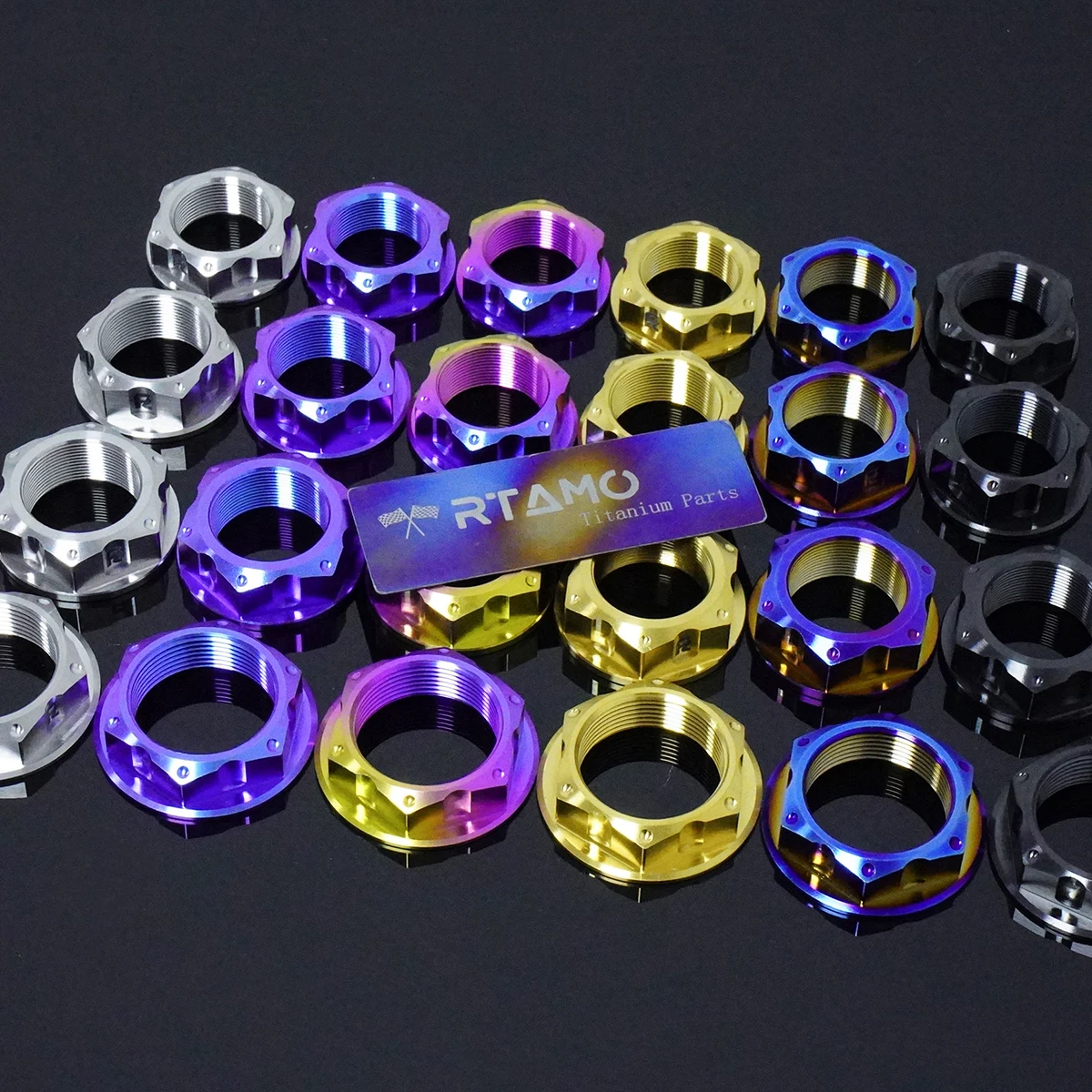 AliExpress RTAMO Gr5 Titanium Nut M22 M24 M25 M30 CNC Yoke Nut for Motorcycle Bicycle Fastener (1pc)