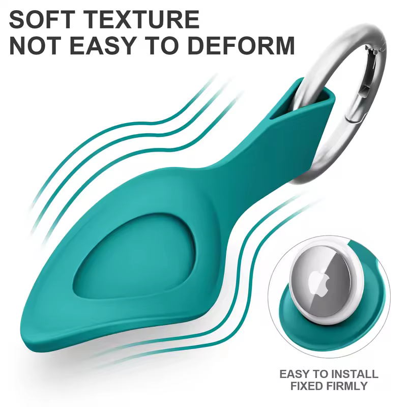 Silicone Case for Apple Airtags Cover Protective Shell Tracker Accessories Anti-scratch Sleeve Keychain For Apple Air tag Case - Image 2