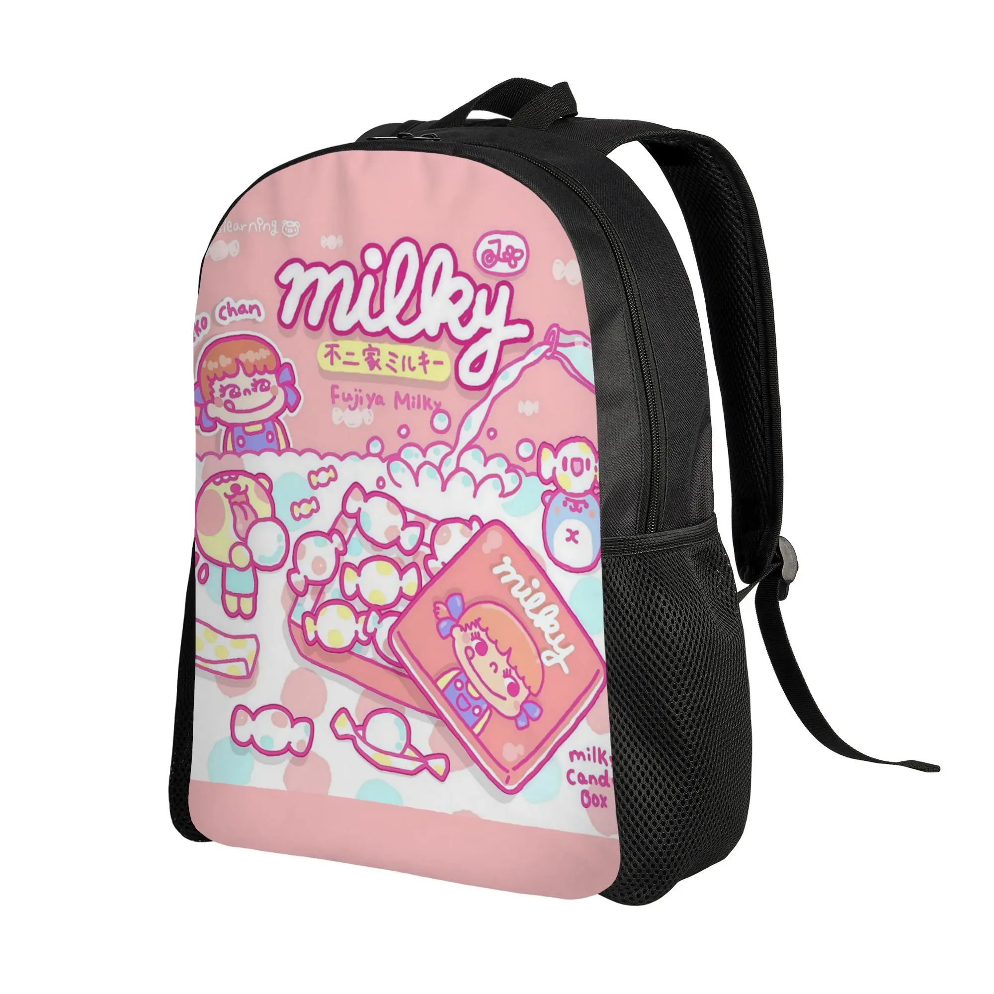 Fujiyaa Retro Milky Candy Cartoon Backpack Students Sporty Daily mochila Large Capacity Laptop Bag Back To School Season