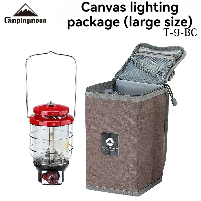 

CAMPINGMOON T-9-BC Большая ручная холщовая сумка для лампы Ручная холщовая сумка Сумка для хранения бензобака для плиты