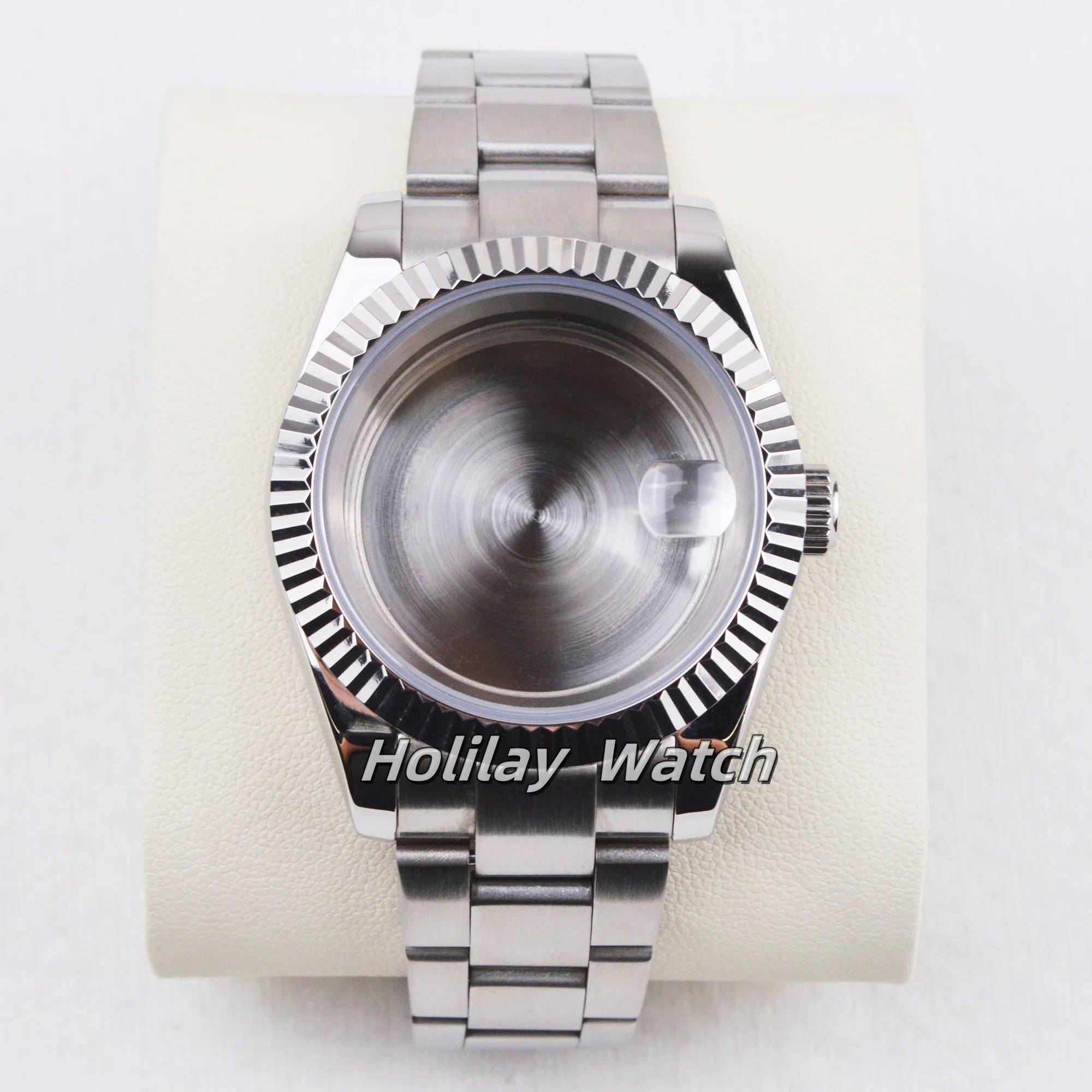 NH35 Case Sapphire Glass Case Stainless Steel Strap Bracelet fit NH35 NH36 Movement 10ATM Waterproof Watchcase Datejust Case