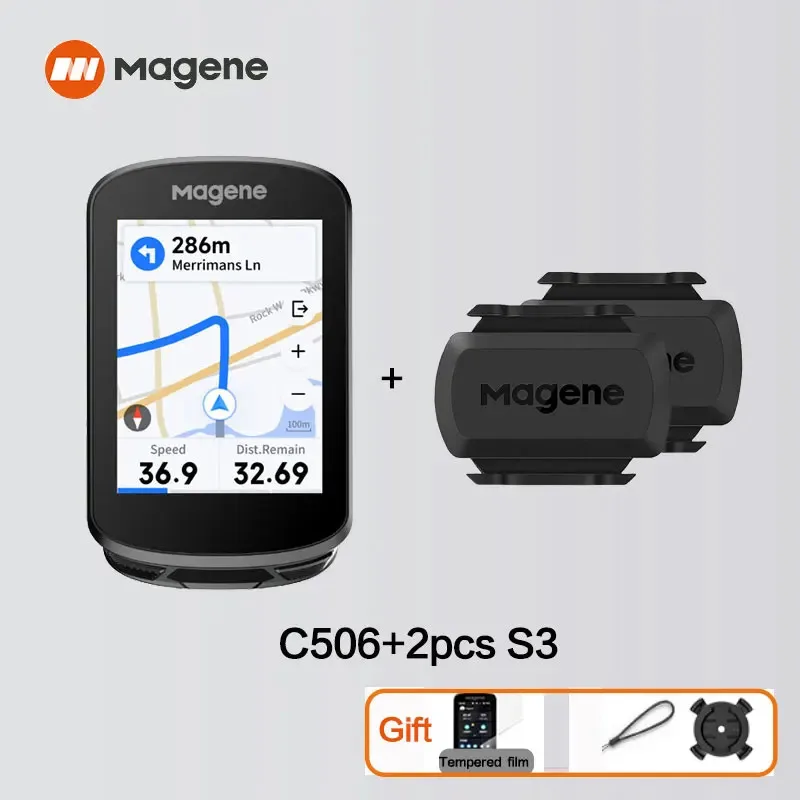 Magene C506 GPS-Fahrradcomputer, Navigation, WiFi, Tachometer, Radfahren, digital, 2,4 Kilometerzähler, Bluetooth, Ant Indoor